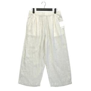 Cynthia Rowley Linen Cropped Wide Leg Pants NWT Women's Sz M Beige Breezy